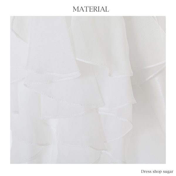 画像16: XSサイズあり【Lip line/リップライン】ビジュー/フリル/ベア/ミニドレス /キャバドレス[HC03]