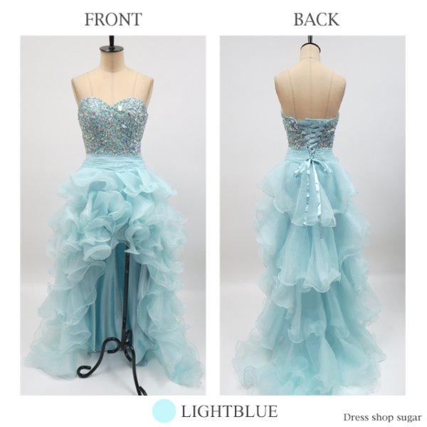 画像15: 【ANGEL R/エンジェルアール】【17color】ビジュー/ ベア/ ショートinロング/ プリンセス / キャバドレス long[OF2]