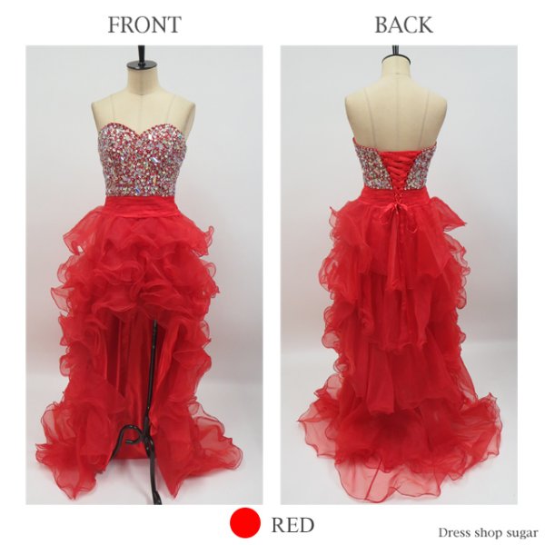 画像22: 【ANGEL R/エンジェルアール】【17color】ビジュー/ ベア/ ショートinロング/ プリンセス / キャバドレス long[OF2]