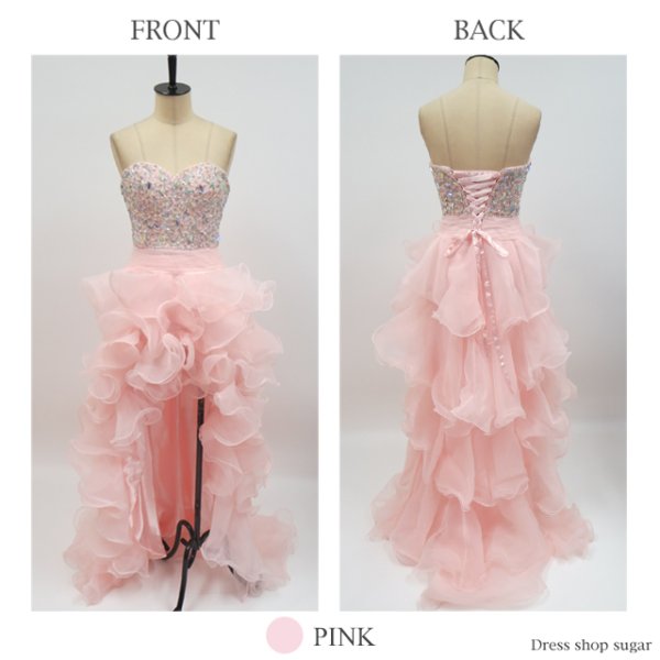 画像18: 【ANGEL R/エンジェルアール】【17color】ビジュー/ ベア/ ショートinロング/ プリンセス / キャバドレス long[OF2]