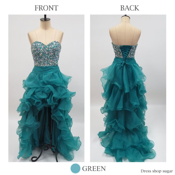 画像26: 【ANGEL R/エンジェルアール】【17color】ビジュー/ ベア/ ショートinロング/ プリンセス / キャバドレス long[OF2]