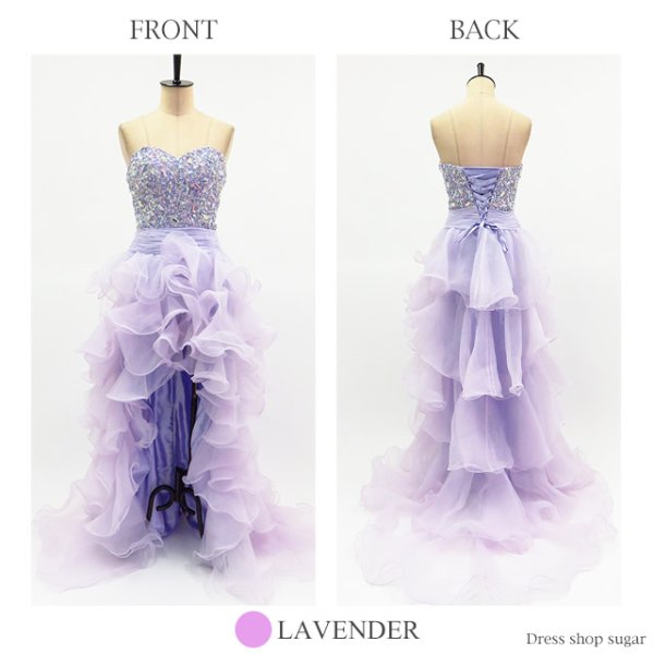 画像16: 【ANGEL R/エンジェルアール】【17color】ビジュー/ ベア/ ショートinロング/ プリンセス / キャバドレス long[OF2]