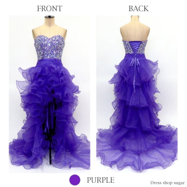 画像19: 【ANGEL R/エンジェルアール】【17color】ビジュー/ ベア/ ショートinロング/ プリンセス / キャバドレス long[OF2]