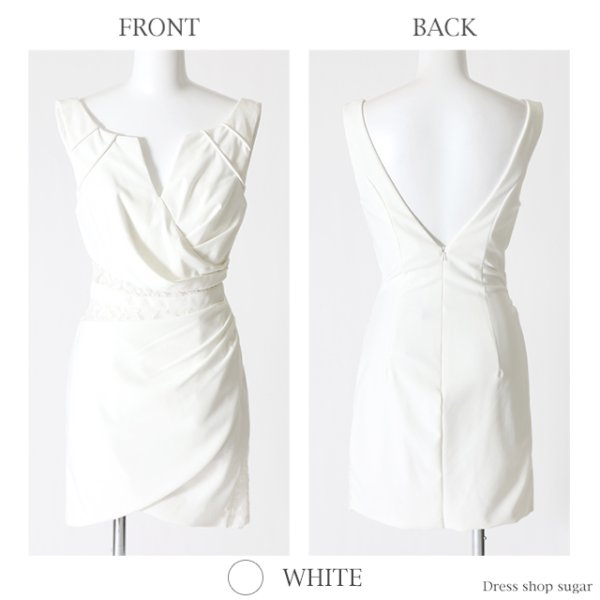 画像11: 【Lip line/リップライン】バストカット/ワンカラー/ウエストレース/ミニキャバドレス[HC03]