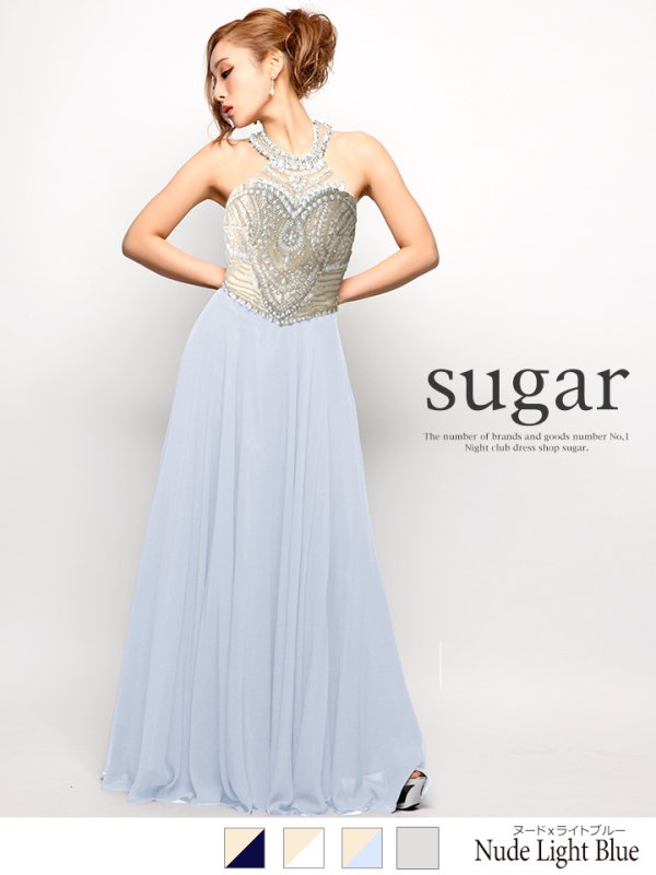 画像3: 【B品】【Lip line/リップライン】シフォン切り替え/アメリカンスリーブ/Aライン/キャバドレスlongBBB