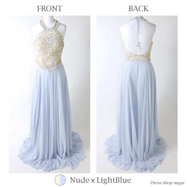 画像10: 【B品】【Lip line/リップライン】シフォン切り替え/アメリカンスリーブ/Aライン/キャバドレスlongBBB