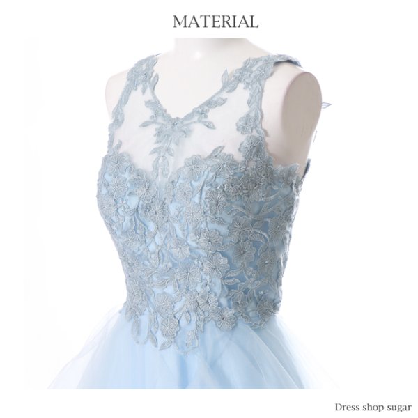 画像15: 【Lip line/リップライン】チュール/ノースリブ/フレア/ミニドレス /キャバドレス[HC03]