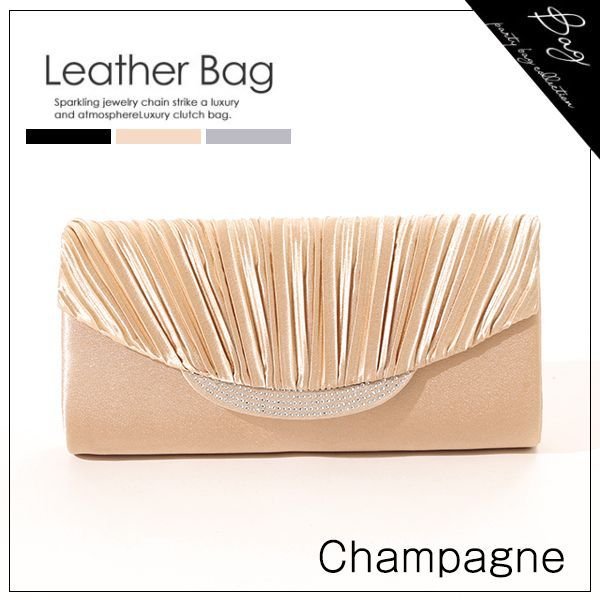 画像3: 【3カラー】さりげないビジューがきらめく！どんなドレスにも合う2wayパーティクラッチバッグ