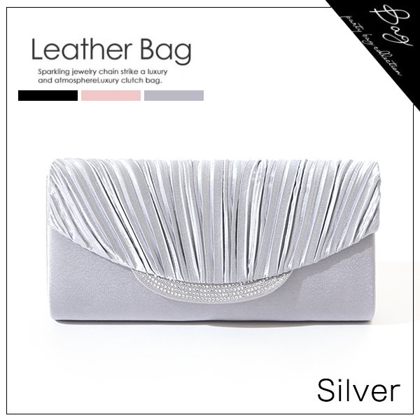 画像4: 【3カラー】さりげないビジューがきらめく！どんなドレスにも合う2wayパーティクラッチバッグ