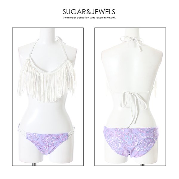 画像7: 【即日発送】【水着セール】【ビキニ】【水着】フリンジホルター×ペイズリー ビキニ[YMT]