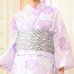 画像4: 【即日発送】【高級浴衣】薄紫に椿浴衣三点セット[YMT]