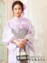 【即日発送】【高級浴衣】薄紫に椿浴衣三点セット[YMT]