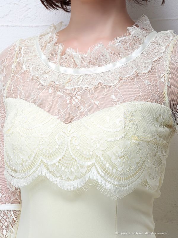 画像5: 訳あり商品☆レース破れ☆セール価格13,800円(税抜)より更に値引き【ANDY/アンディ】レースデザイン/七分袖/タイト[OF05]