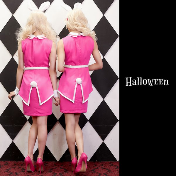 画像4: 【値下げ！】【ハロウィンコスプレ5点セット】ピンクドールバニー【S-XLサイズ/1カラー】（ W001795/ SAMU20P）[OF01]