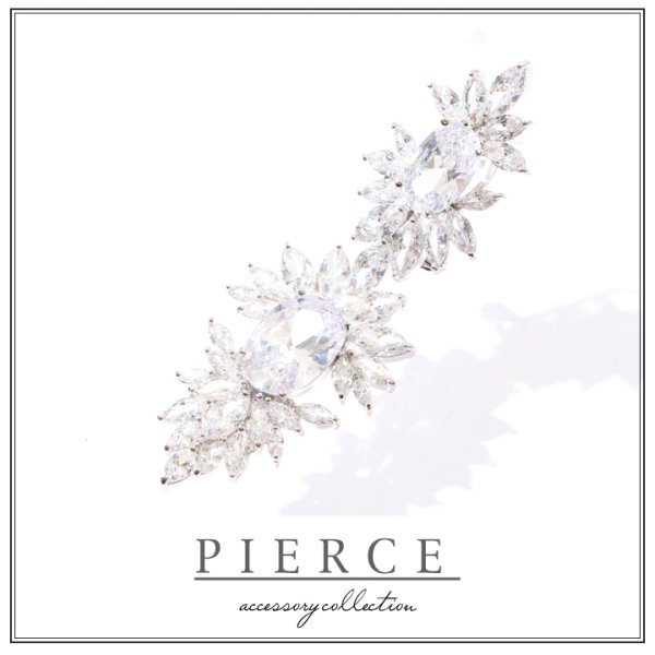 画像7: 訳あり商品☆ビジュー取れ☆【アクセサリー：ピアス】【ANGEL R】フラワーモチーフ/ストーン/シルバー/ピアス シルバー[OF02-U]