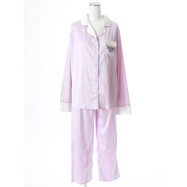 画像17: 【小物SALE】SALE！【ルームウェア】シルクタッチサテンシャツパジャマ | ロングパンツタイプ[HC02]