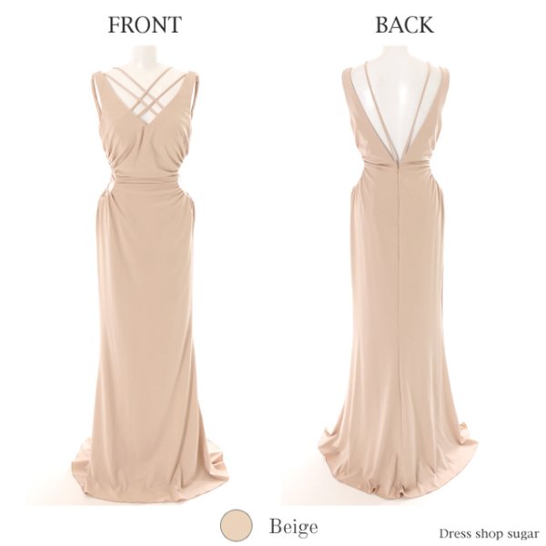 画像9: 【Lip line/リップライン】胸元クロス/ウエストサイドカット/マーメイド/キャバドレスlong[HC03]