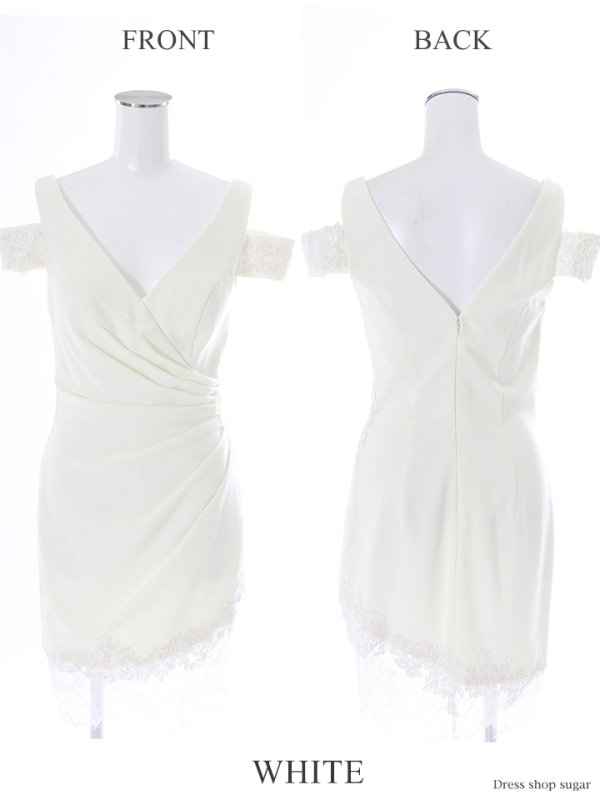 画像9: 【Lip line/リップライン】オープンショルダー/タックデザイン/タイト/ミニドレス /キャバドレス[HC03]