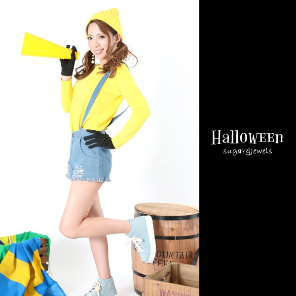 画像2: 【ハロウィン】3点セット イエローガールコスプレセット(jYO1609)[YMT]