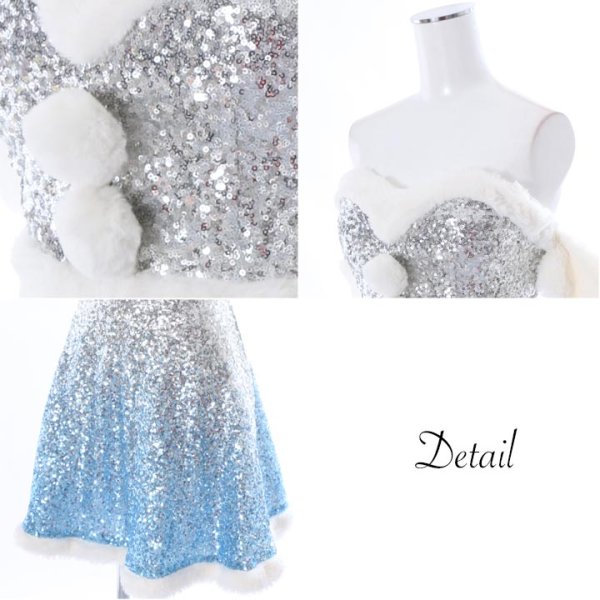 画像14: SALE!【X'mas3点セット】グリッターグラデーションサンタコスプレ[OF01]