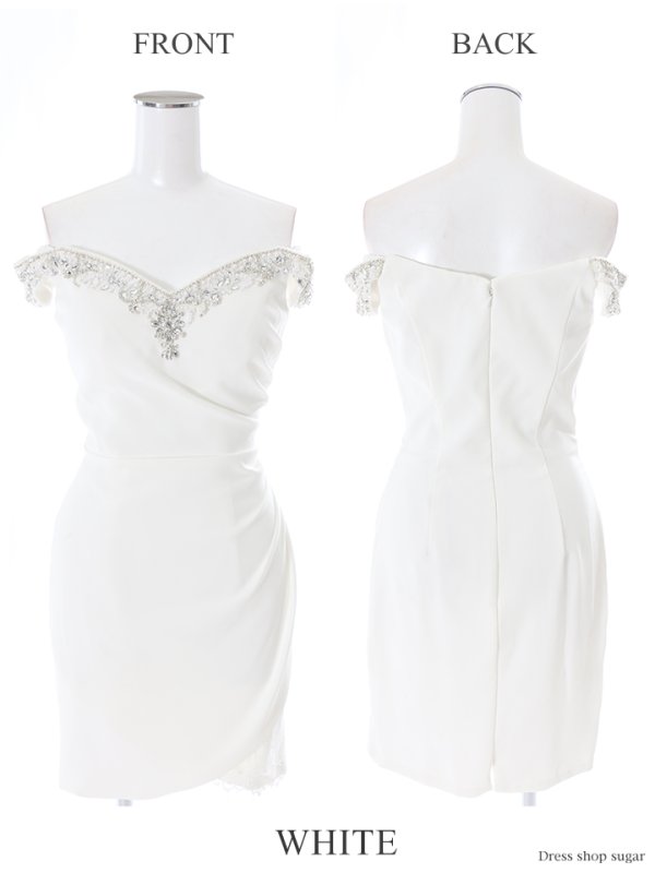 画像9: 【Lip line/リップライン】ビジュー/オフショル/タイト/ミニドレス /キャバドレス[HC03]