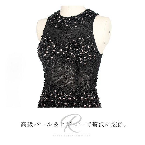 画像8: 【ANGEL R PREMIUM】ノースリーブ/メッシュ/高級ライン/ロング/ミニドレス /キャバドレス long[OF2]