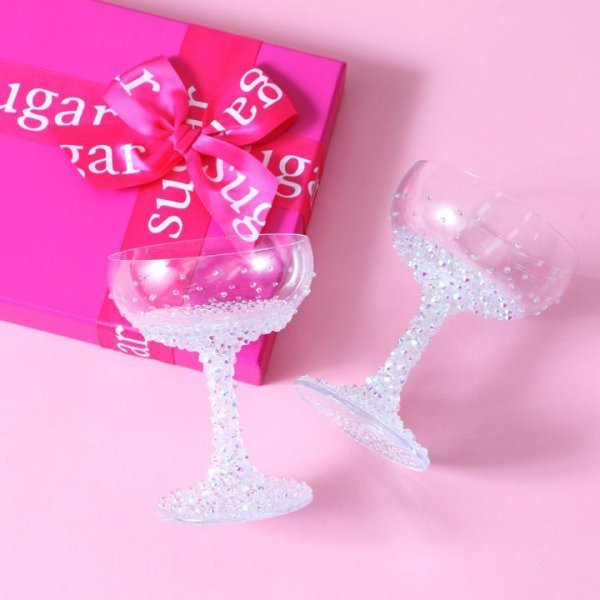 画像7: 【雑貨:グラス】キラキラと光るビジューが散りばめられたシャンパングラス【HC02】