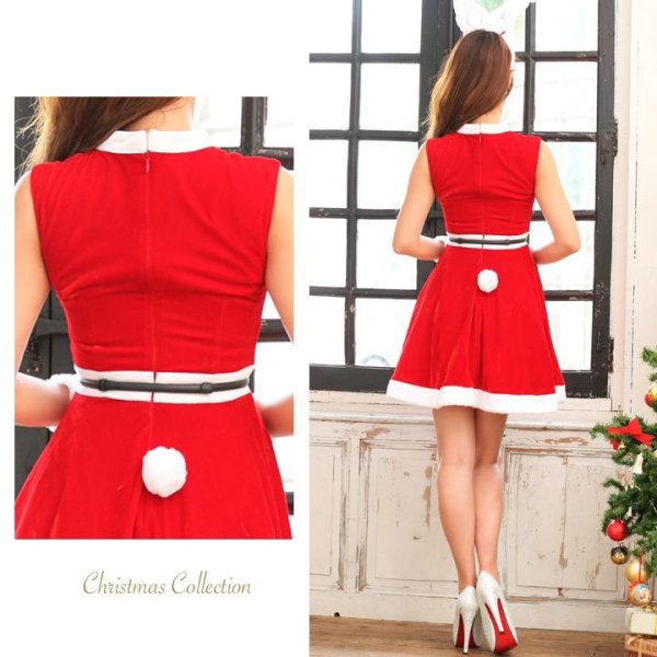 画像5: 【即日発送】【X'mas6点セット】ホワイトバニーサンタコスプレ[YMT]