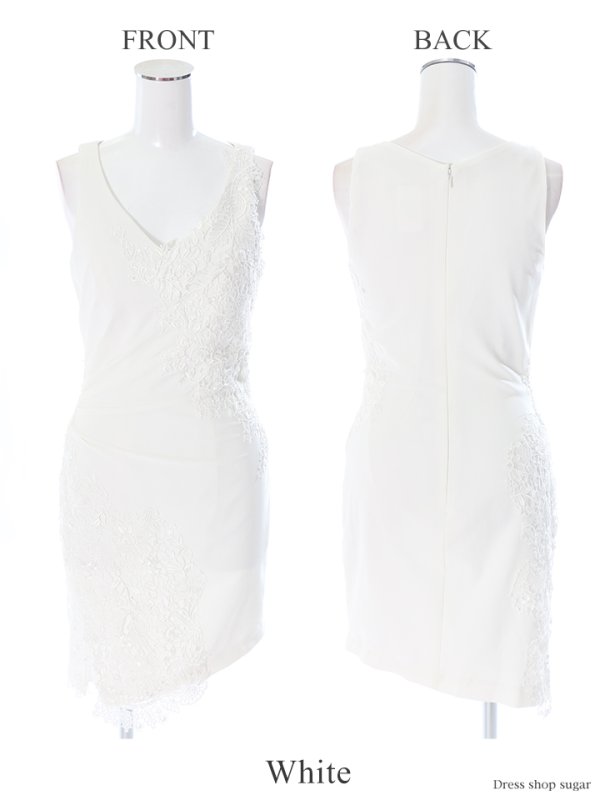 画像9: 【Lip line/リップライン】ケミカルレース/タック/タイト/ミニドレス /キャバドレス[HC03]