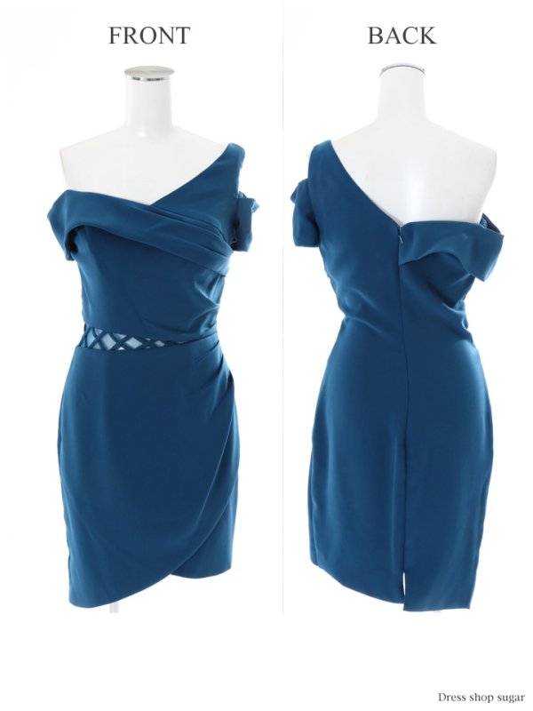 画像13: 【Lip line/リップライン】クロスデザイン/ワンカラー/アシンメトリー/ミニドレス /キャバドレス[HC03]