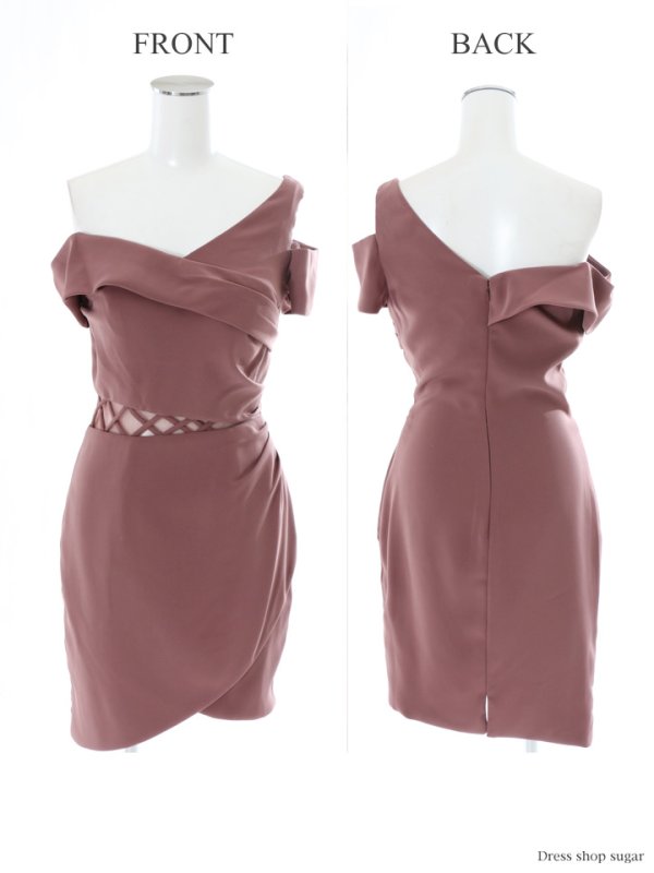 画像10: 【Lip line/リップライン】クロスデザイン/ワンカラー/アシンメトリー/ミニドレス /キャバドレス[HC03]