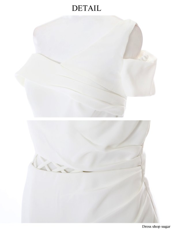 画像15: 【Lip line/リップライン】クロスデザイン/ワンカラー/アシンメトリー/ミニドレス /キャバドレス[HC03]