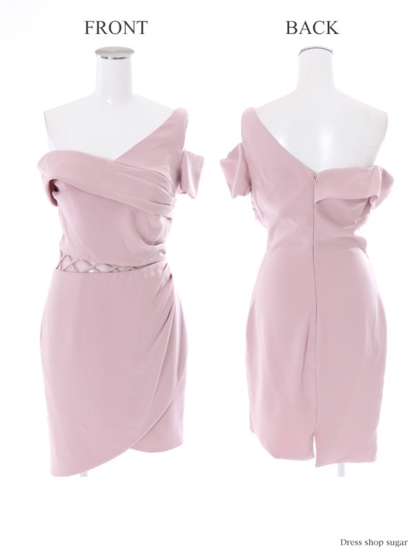 画像11: 【Lip line/リップライン】クロスデザイン/ワンカラー/アシンメトリー/ミニドレス /キャバドレス[HC03]