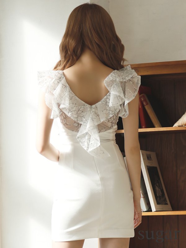 画像10: 【Jessica/ジェシカ】フリルデザイン/タック/レース/ミニドレス /キャバドレス【HC03】