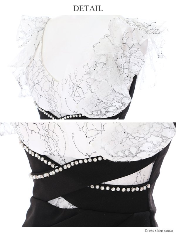 画像16: 【Jessica/ジェシカ】フリルデザイン/タック/レース/ミニドレス /キャバドレス【HC03】