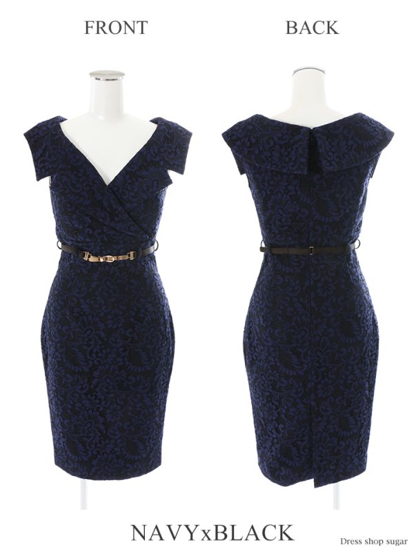 画像12: ☆大人気再入荷☆【Rosett/ロゼット】総レース/襟デザイン/膝丈/ミニドレス/キャバドレス[HC03]