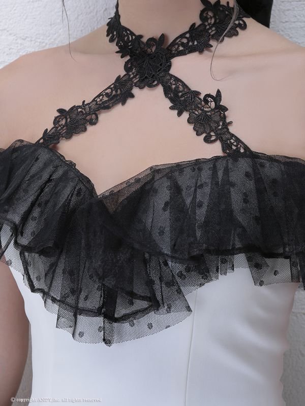 画像6: 【an】オフショル/ドット/クロスデザイン/セットアップ/キャバドレス[OF05]