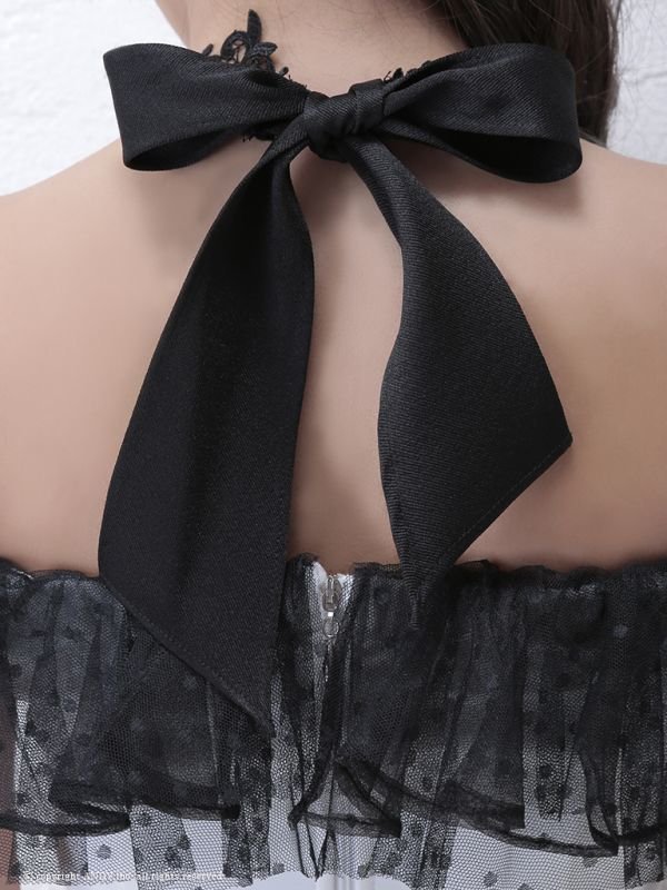 画像7: 【an】オフショル/ドット/クロスデザイン/セットアップ/キャバドレス[OF05]