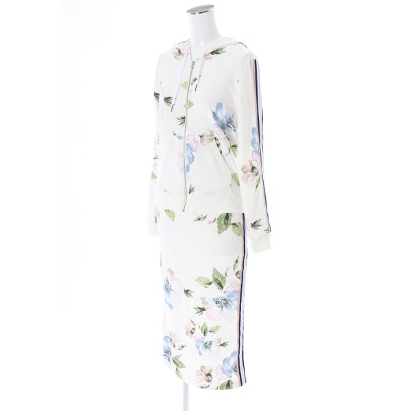 画像11: 【ルームウェア】サイドライン×フラワージャージ/スウェット/部屋着/パジャマ/  ロングスカート / セットアップルームウェア[HC02]