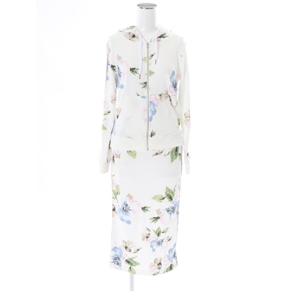 画像9: 【ルームウェア】サイドライン×フラワージャージ/スウェット/部屋着/パジャマ/  ロングスカート / セットアップルームウェア[HC02]