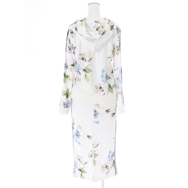 画像10: 【ルームウェア】サイドライン×フラワージャージ/スウェット/部屋着/パジャマ/  ロングスカート / セットアップルームウェア[HC02]