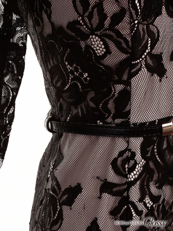 画像6: 訳あり商品☆ベルトなし☆【Glossy/グロッシー】立体フラワーレース/ ホルターネック/ タイト/ ミニドレス/ キャバドレス[OF2]