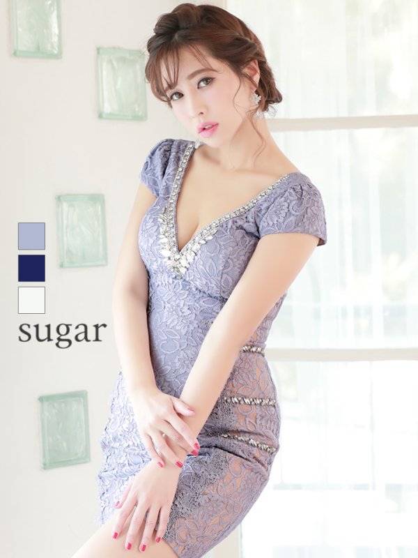 画像3: XSサイズあり【Glossy/グロッシー】ボウタイチョーカー付き/ シンプル/ バストジップ/ キャミ/ ミニドレス/ キャバドレス[OF08]