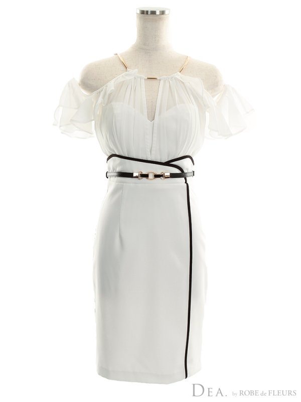 画像8: 【DEA./ディア】ホルターネック/フリルスリーブ/タイト/キャバドレス【OF08】