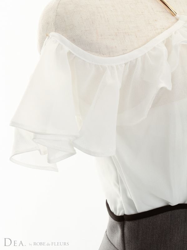 画像13: 【DEA./ディア】ホルターネック/フリルスリーブ/タイト/キャバドレス【OF08】