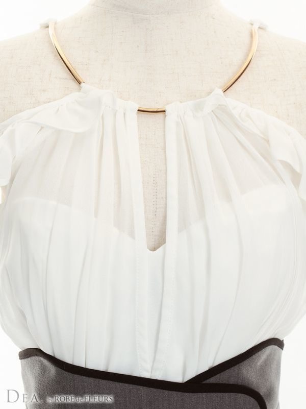 画像12: 【DEA./ディア】ホルターネック/フリルスリーブ/タイト/キャバドレス【OF08】