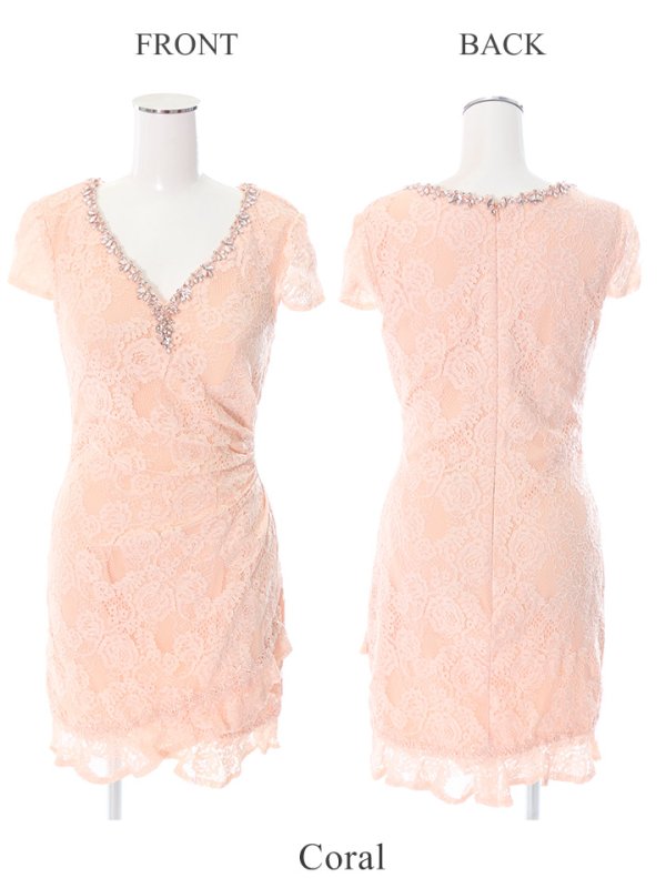 画像8: 【Lip line/リップライン】総レース/ワンカラー/タイト/ミニドレス /キャバドレス[HC03]