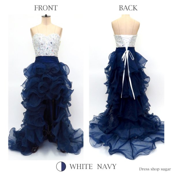 画像21: 【ANGEL R/エンジェルアール】【17color】ビジュー/ ベア/ ショートinロング/ プリンセス / キャバドレス long[OF2]