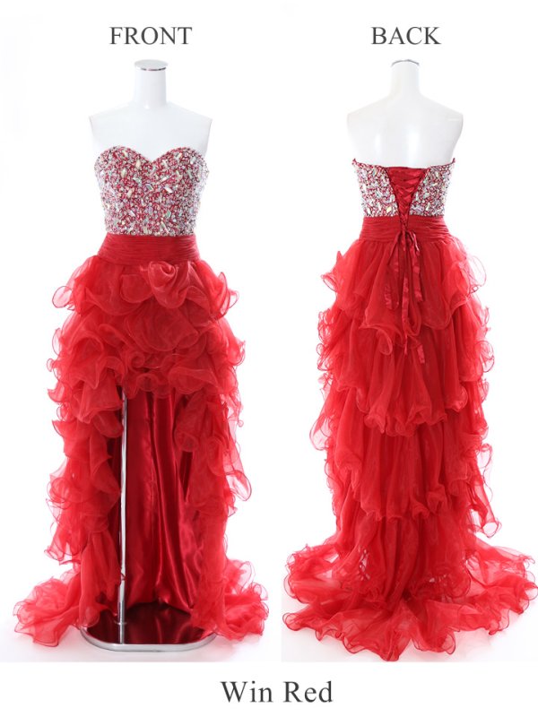 画像28: 【ANGEL R/エンジェルアール】【17color】ビジュー/ ベア/ ショートinロング/ プリンセス / キャバドレス long[OF2]