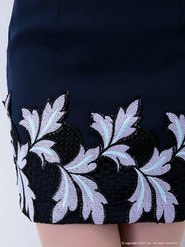 画像8: 【an/アン】リボンモチーフ/ボタニカル刺繍/ベルト/セットアップ/キャバドレス[OF05]